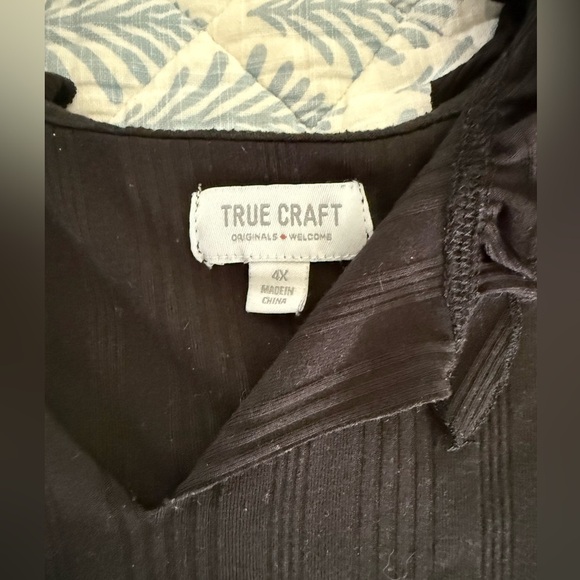 True craft black sleeves ruffle sleeve tank top size 4x - Picture 7 of 7